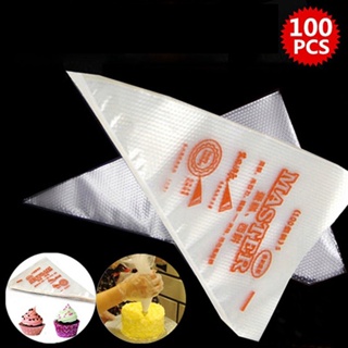 【AG】100Pcs Icing Bags Disposable Decorating Plastic Cake Cream Decorating Piping Bags for Kitchen