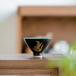 G Stamping Blue Bell Flower Hat Cup [Huayun] ชุดถ้วยชาเซรามิค สไตล์จีน สําหรับครัวเรือน