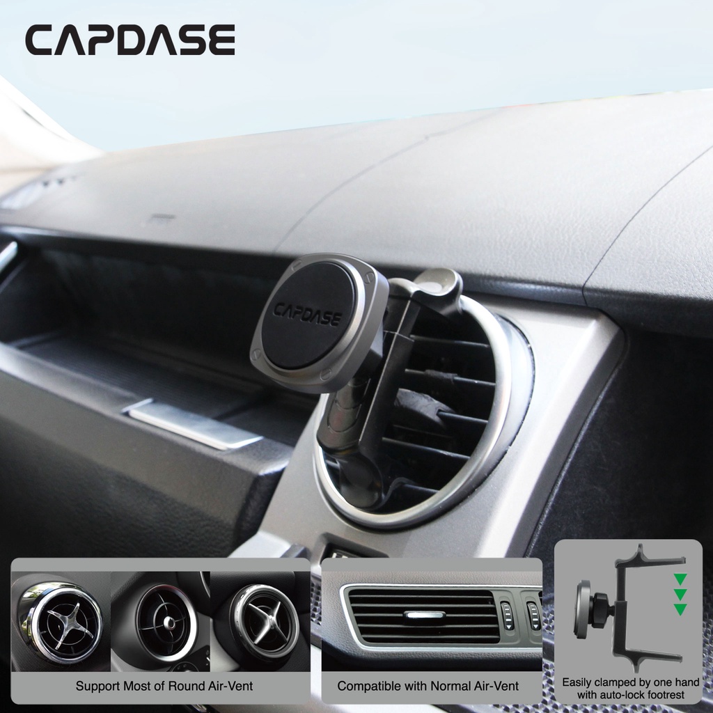 Capdase Squarer คลิปแม่เหล็กติดช่องแอร์รถยนต์ ทรงกลม | Shopee Thailand