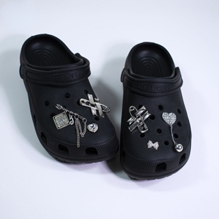 Crocs Jibbitz ชุดจี้กระดุม สไตล์เรโทร สําหรับตกแต่งรองเท้า DIY