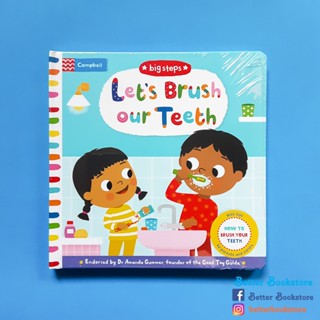 Big Steps: Lets Brush Our Teeth 🪥 (Activity Board Book หนังสือบอร์ดบุ๊คพร้อมกิจกรรมสำหรับเด็กภาษาอังกฤษ)