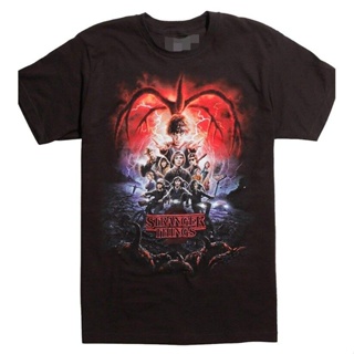 T-shirt เสื้อยืดผู้ชายเสื้อยืดลายกราฟฟิก Stranger Things Full Cast Season 2