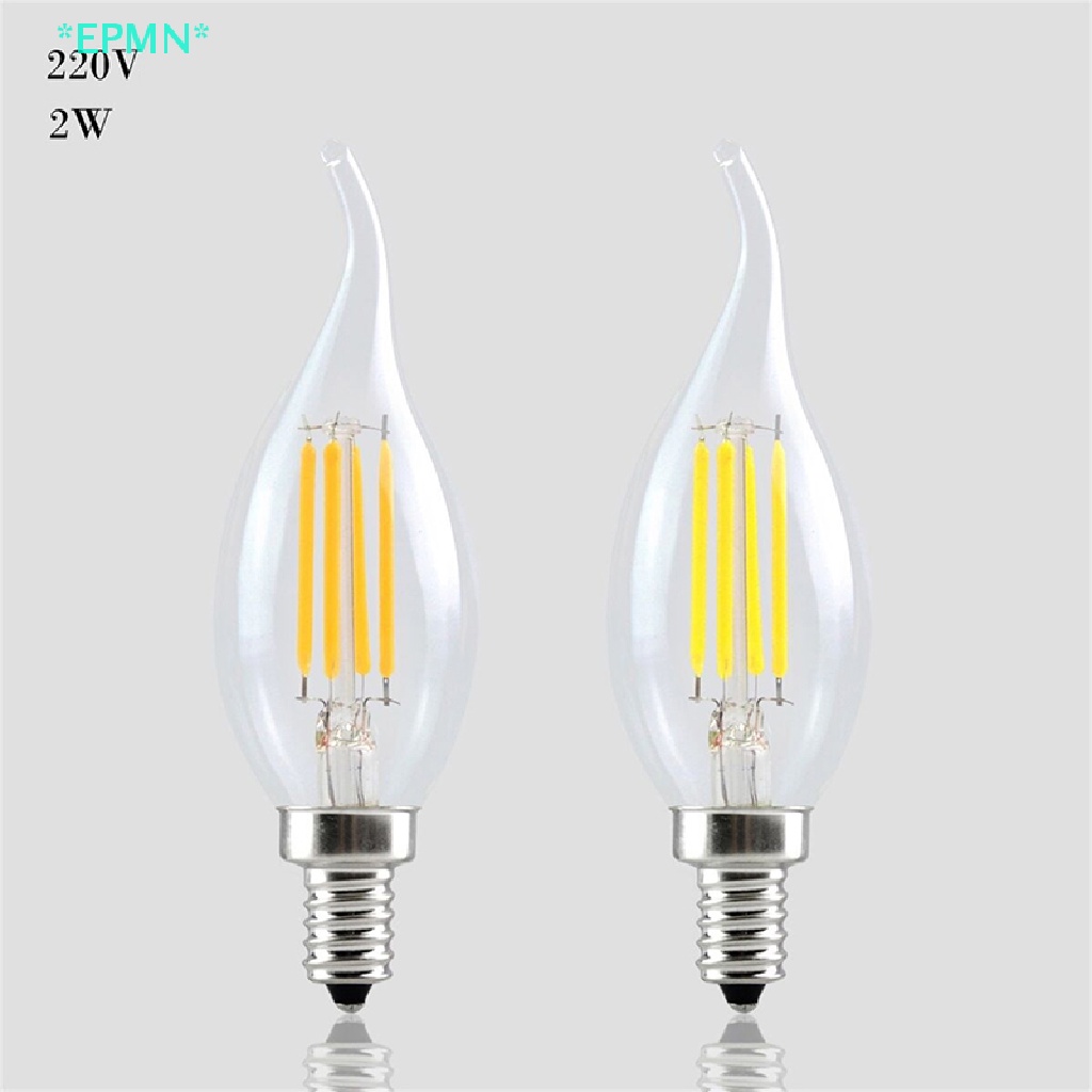 หลอดไฟ LED E14 2W 4W 6W 220V 240lm แบบหรี่แสงได้ สไตล์เรโทร | Shopee ...