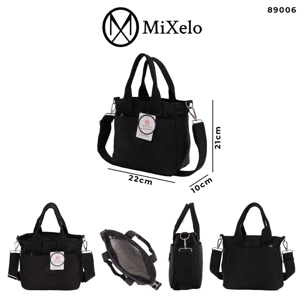 tas-mixelo-89006-tas-selempang-กระเป๋าสะพายไหล่-ผ้าไนล่อน-กันน้ํา-สําหรับผู้หญิง-2in1