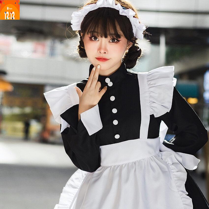 japanese-gothic-lolita-cosplay-costume-princess-dress-girl-maid-เครื่องแต่งกายคอสเพลย์-การ์ตูนอะนิเมะ