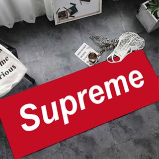 พรมปูพื้น ลาย supreme supreme แนวสตรีท สําหรับห้องนอน ข้างเตียง ประตู ห้องเก็บของ