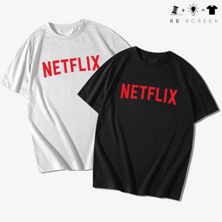 ภาพหน้าปกสินค้าเสื้อยืด NETFLIX เน็ตฟิก สกรีนลายสวย ผ้าคอตตอลแท้100% สีขาว สีดำ ที่เกี่ยวข้อง