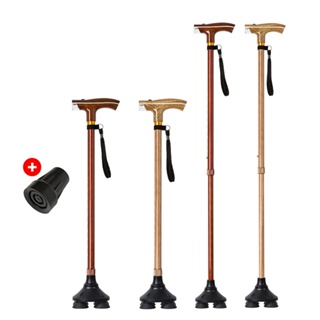 Elderly Multi - Function Retractable Illuminated Lighting Stick Outdoor Safe Reliable Old Man Crutches High-grade Light