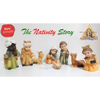 รูปปั้น คริสต์มาส พระเยซูบังเกิด The Nativity Story  คาทอลิก คริสต์ Catholic Statue Figurine religion