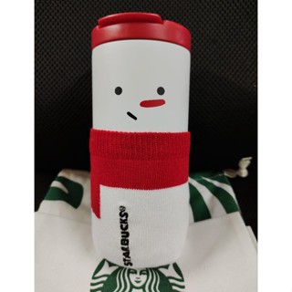 Starbucks Stainless Snowman W/Sleeve 12Oz. แท้