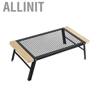 Allinit [Yuexinghui](Untreated Intellectual Property)[Throwing Weight] 1 Outdoor Folding Mesh Table Portable Travel BBQ Grill Car Camping Shelf (OPP) Black 59*30*18cm