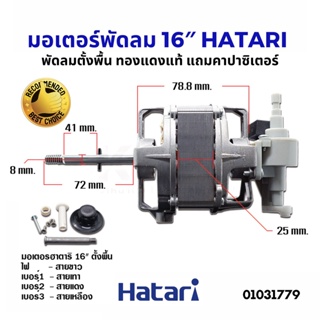 ภาพหน้าปกสินค้ามอเตอร์พัดลม ตั้งพื้น 16″ นิ้ว HATARI ฮาตาริ ทองแดงแท้ แถม คาปาซิเตอร์ แกนคอ น็อต ปุ่มดึงส่าย ตัวล็อคใบพัดลม อะไหล่พัดลม ที่เกี่ยวข้อง