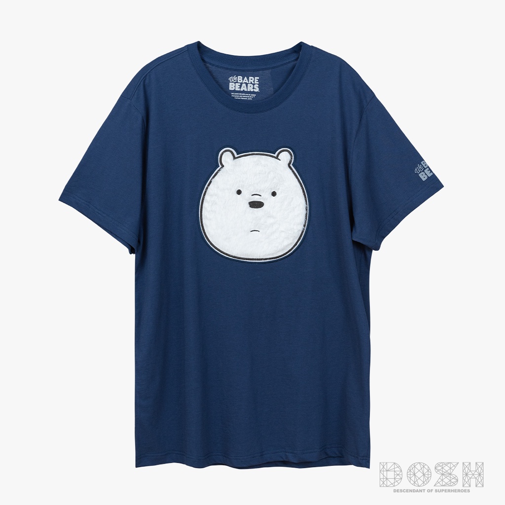 dosh-unisex-t-shirts-we-bare-bears-เสื้อยืดคอกลม-แขนสั้น-ผู้ชาย-ผู้หญิง-dbbmt5039-nv