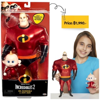 Incredibles 2 Mr Incredible & Jack Jack Action Doll Set