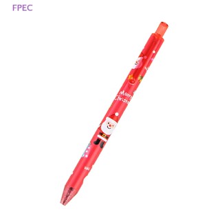 Fpec ใหม่ ปากกาหมึกเจล ลายการ์ตูนคริสต์มาส แห้งเร็ว สีดํา เครื่องเขียน สําหรับนักเรียน สํานักงาน