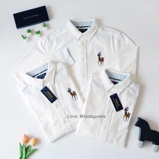 พร้อมส่ง!! Polo Ralph Lauren รุ่น Big Pony Cotton Oxford Shirt (White)