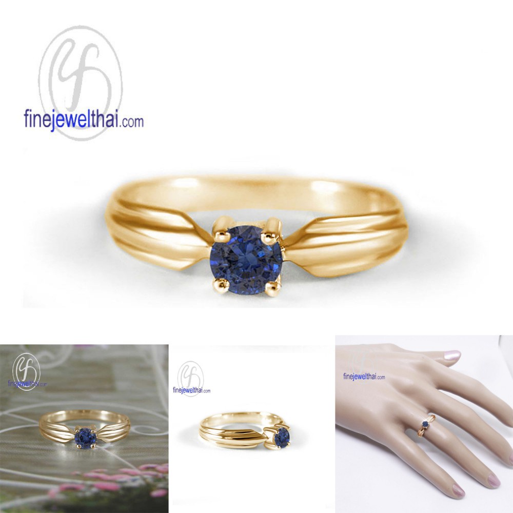 finejewelthai-แหวนไพลิน-ไพลิน-แหวนเงินแท้-แหวนพลอย-blue-sapphire-silver-ring-r1233bl-เลือกสีตัวเรือนได้