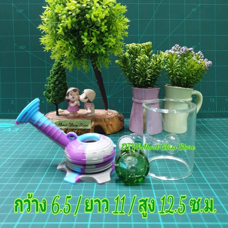 บ้องแก้ว-ขวดแก้วซิลิโคน-ครบชุดมีให้เลือกหลายแบบ