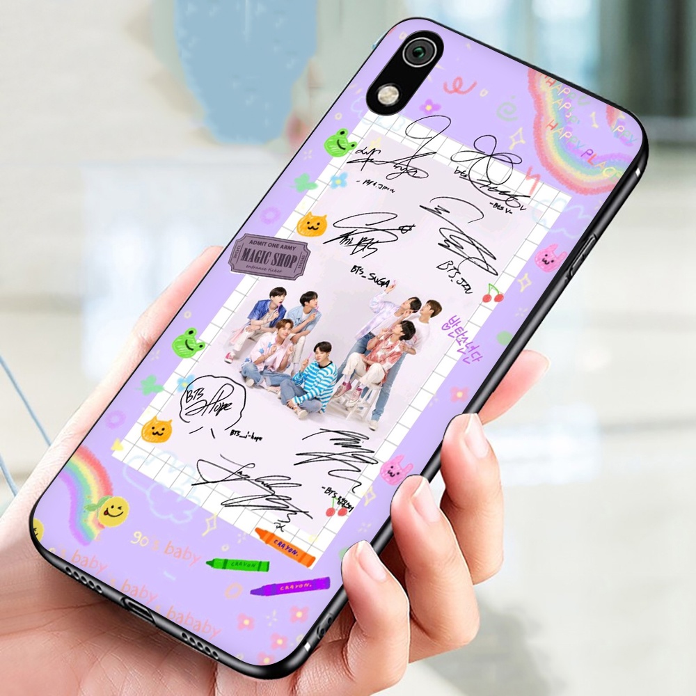 เคสโทรศัพท์มือถือซิลิโคน-ลาย-bts-สีดํา-สําหรับ-xiaomi-redmi-note-11-10-pro-max-10t-10s-11s