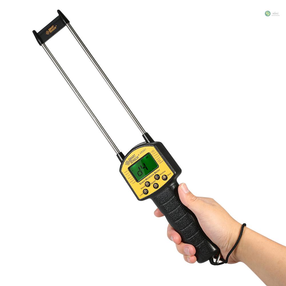 elc-เซ็นเซอร์อัจฉริยะเครื่องวัดความชื้นแบบใช้มือถือ-lcd-เครื่องวัดความชื้นเมล็ดข้าวโพดถั่วข้าวสาลีพร้อมโพรบวัด
