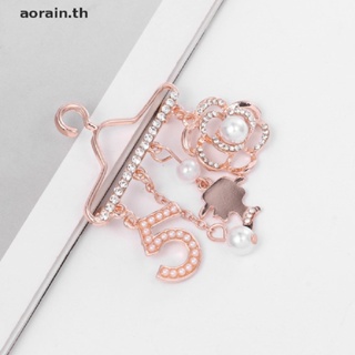 # เข็มกลัด # ไม้แขวนเสื้อ ชุบ Rose Gold Flower เพิร์ล พลอยเทียม มินิ สร้างสรรค์ DIY 1 ชิ้น
 .