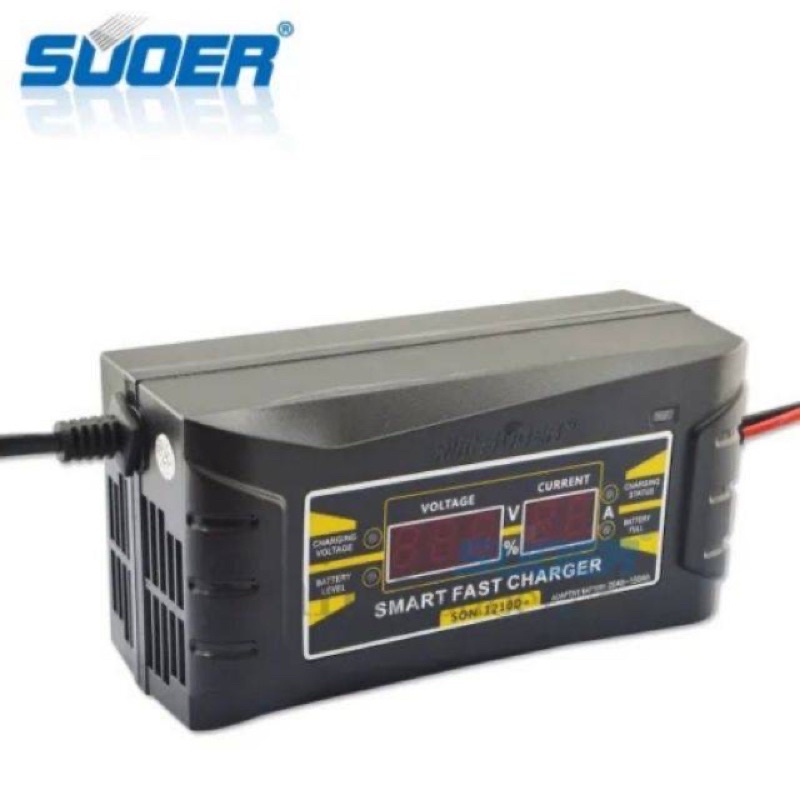 suoer-fast-charger-12v-10a-เครื่องชาร์จแบตเตอรี่รถยนต์-แบตเตอรี่มอเตอร์ไซด์-13โวลท์-10แอมป์