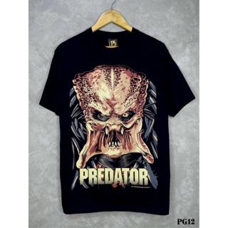 Predatorเสื้อยืดสีดำสกรีนลายPG12