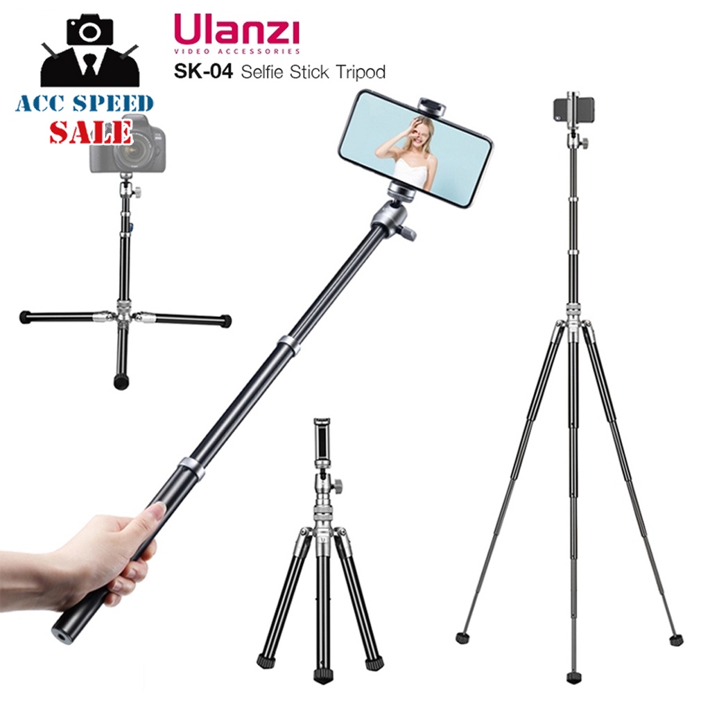 ulanzi-sk-04-aluminum-alloy-selfie-stick-tripod-for-live-streaming-ขาตั้งมือถือ-ใช้เป็นไม้เซลฟี่ได้-ขนาดกะทัดรัด