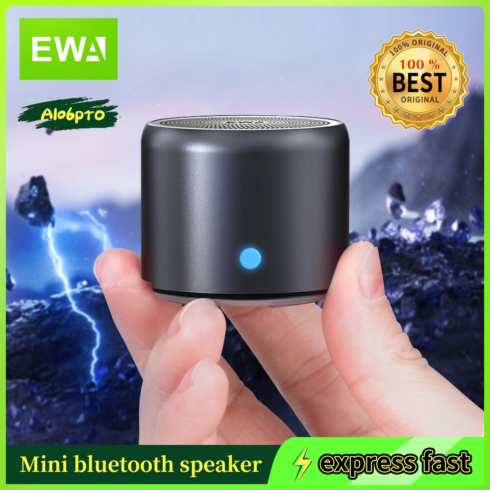 ภาพหน้าปกสินค้าEWA A106 Pro กระเป๋าฟรีลำโพงบลูทูธไร้สาย Mini Bluetooth Speaker Wireless ขนาดจิ๋ว พกพาสะดวก กันน้ำ IPX7 ของแท้100%