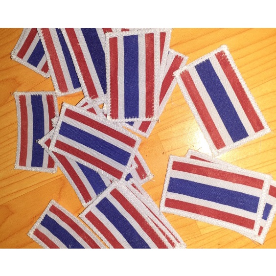 อาร์มติดเสื้อธงชาติไทยแบบผ้าเย็บติด-อาร์มธงชาติไทย-ติดเสื้อนักเรียน