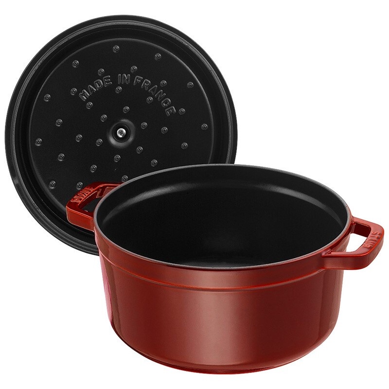 french-staub-enamel-cast-iron-pot-household-20-22-24cm-wok-round-two-ear-stewing-pot-stockpot-versatile