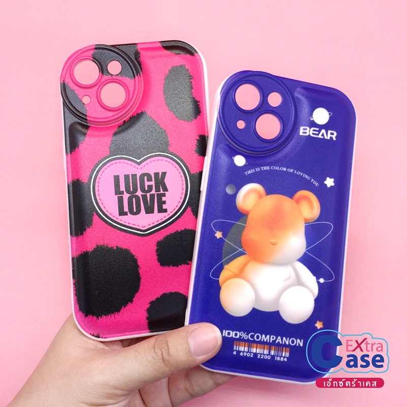 14-14plus-14pro-14promax-เคสมือถือนิ่มผิวเงา-ซิลิโคน-tpu-พิมพ์ลายการ์ตูน-กันกล้องวงกลม