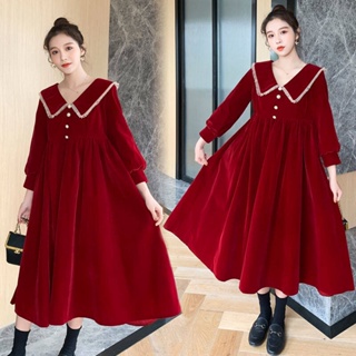 E.ifini dress ชุดคริสต์มาส ชุดสีแดง 003