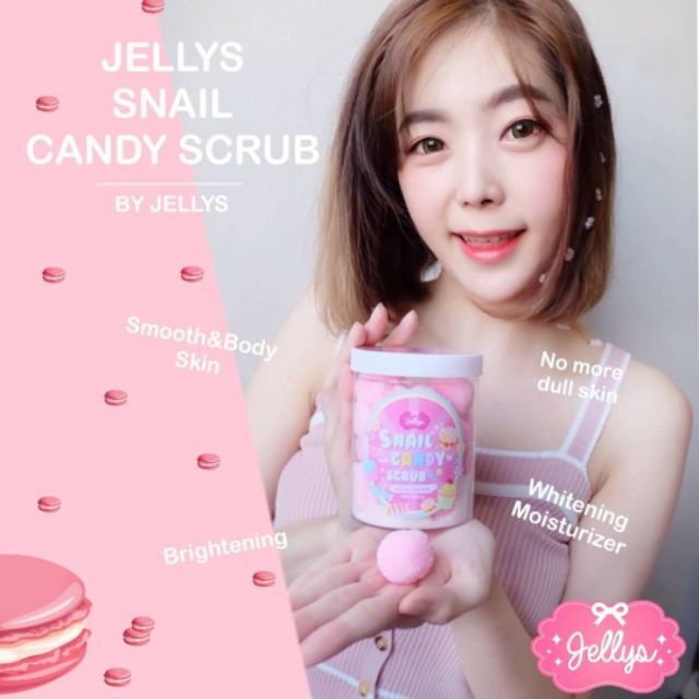 jelly-snail-candy-body-scrub-16ลูก-jellys-เจลลี่-ขัดผิวขาว-ขัดผิว-ขัดผิวกาย-ขัดตัวขาว-ขัดตัวผิวขาว-บอดี้สครับ-สครับ-1