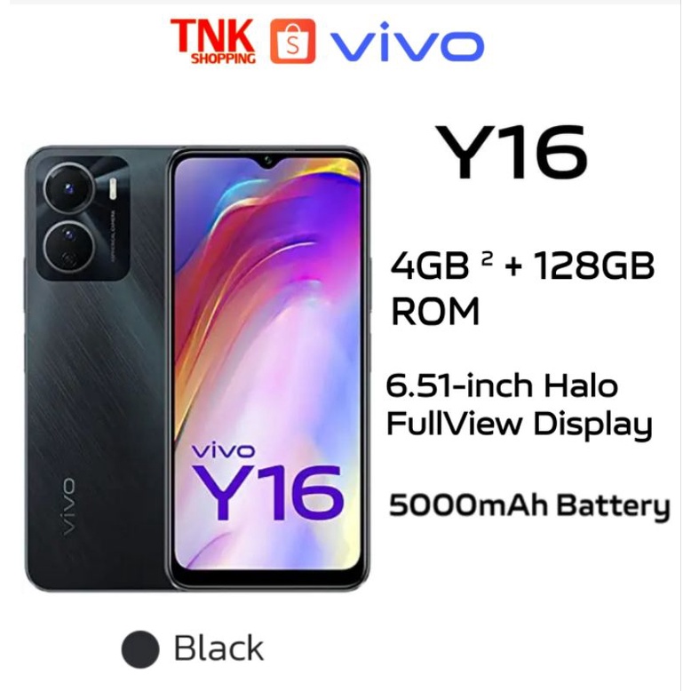 รูปภาพสินค้าแรกของVIVO Y16 (Ram 4+64GB) แบต 5,000 mAh ประกันศูนย์ไทย 1 ปี