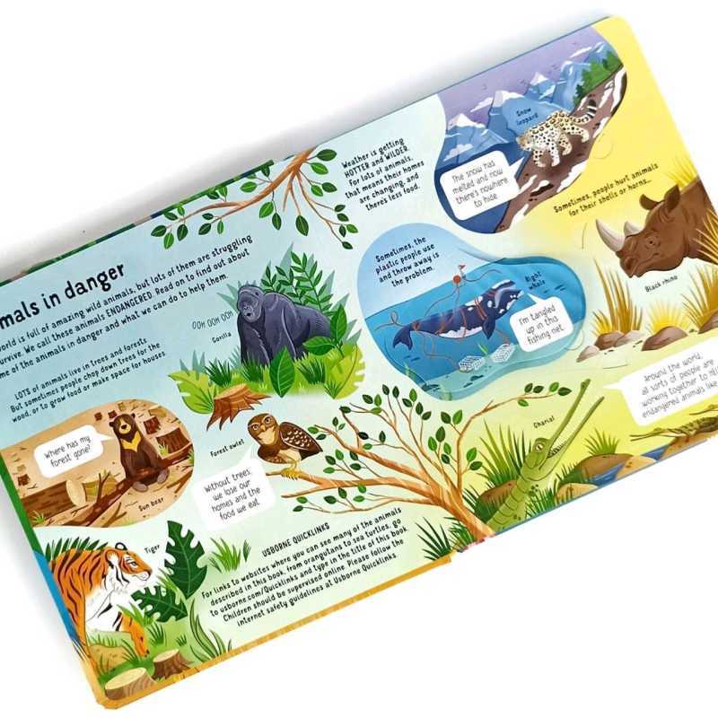 ใช้โค้ดรับcoinคืน10-ได้-พร้อมส่ง-usborne-look-inside-animals-in-danger-hardcover