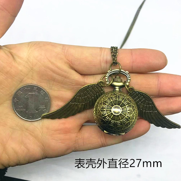 มาใหม่-พร้อมส่ง-สร้อยคอนาฬิกาพ็อกเก็ต-จี้-harry-potter-snitch-สไตล์สตีมพังก์