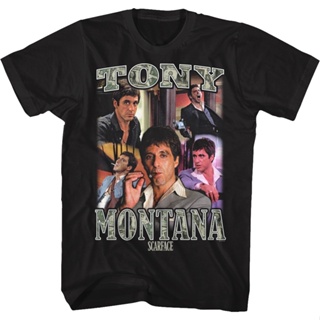 Tony Montana Make The Money Scarface T-Shirt เสื้อยืดผู้ชาย เสื้อคนอ้วนผญ เสื้อยืด oversize