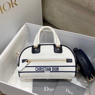 พรี​ ราคา10500 Dior VIBE หนังวัว กระเป๋าถือ กระเป๋าสะพาย กระเป๋าสะพายไหล่17*8*11cm