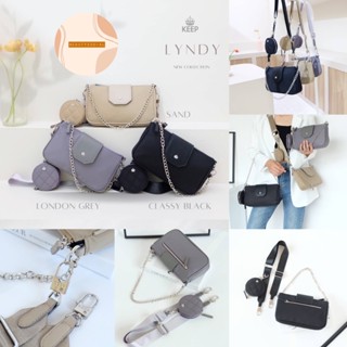 ของแท้💯 KEEP  LYNDY  BAG ผ้าไนล่อนนาโนกันน้ำ รุ่นนี้ทำสายสะพายให้ถึง 2 เส้น