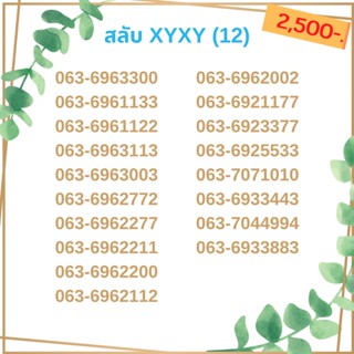 เบอร์สลับ เบอร์ xyxy ชุด12/21 เบอร์สวย เบอร์โทรศัพท์ เบอร์มงคล เบอร์ vip เบอร์ตอง เบอร์หงส์