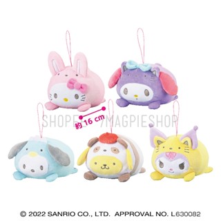 🇯🇵 ตุ๊กตา Sanrio Puffy Relax Doll Animal 16cm BIG 27cm ลิขสิทธิ์แท้ ซานริโอ Hello Kitty คิตตี้ กระต่าย