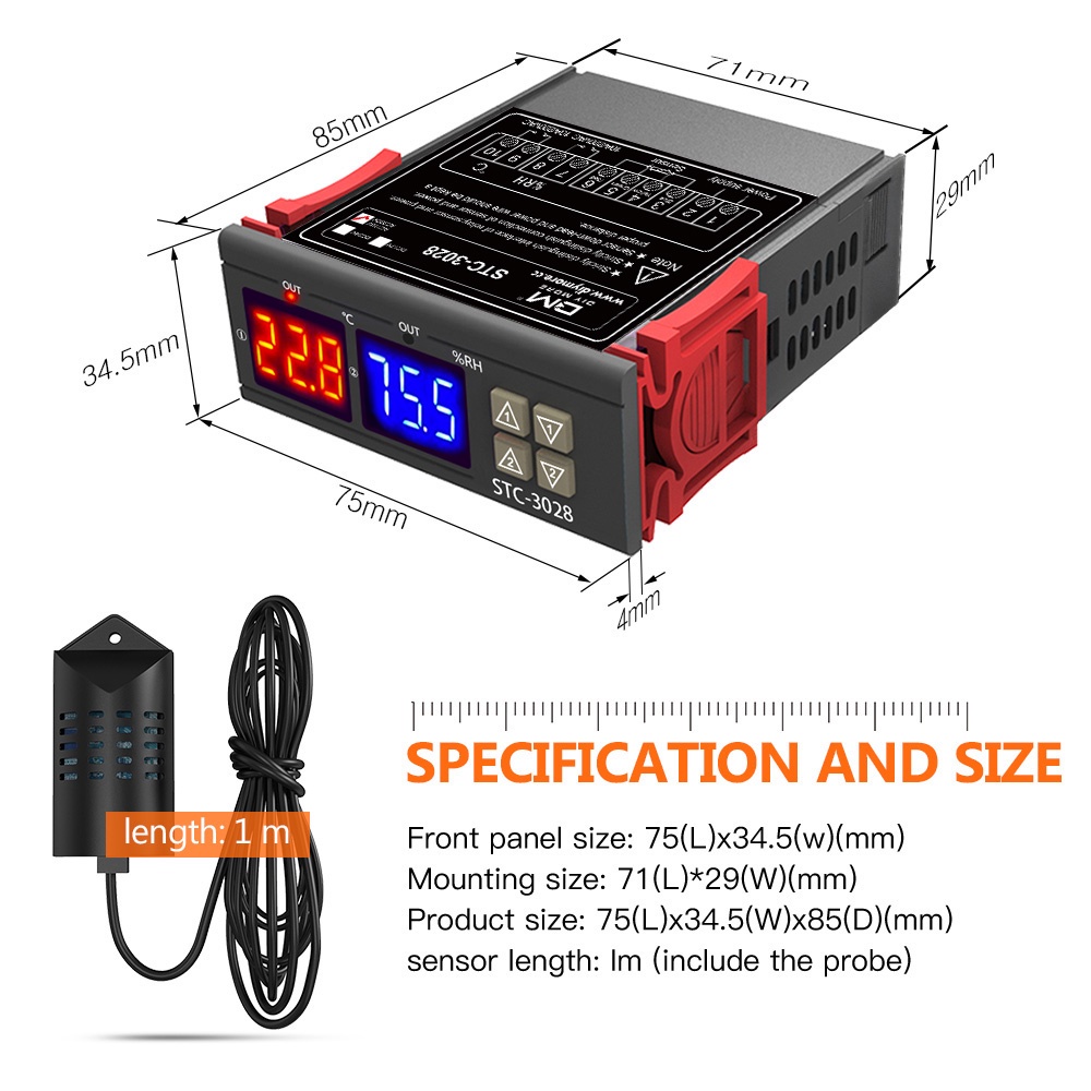 aideepen-ดิจิตอล-stc-3028-ac110-220v-lcd-อุณหภูมิความชื้นควบคุมอุณหภูมิ-ไข่ฟักไข่-ซีไลฟ์-พาวิลเลี่ยน-อุณหภูมิความชื้น