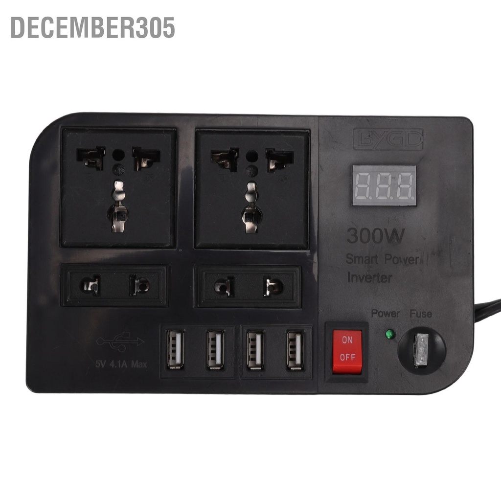 bdecember305-หม้อแปลงไฟฟ้าอินเวอร์เตอร์-12v-300w-ac-220v-สําหรับรถยนต์