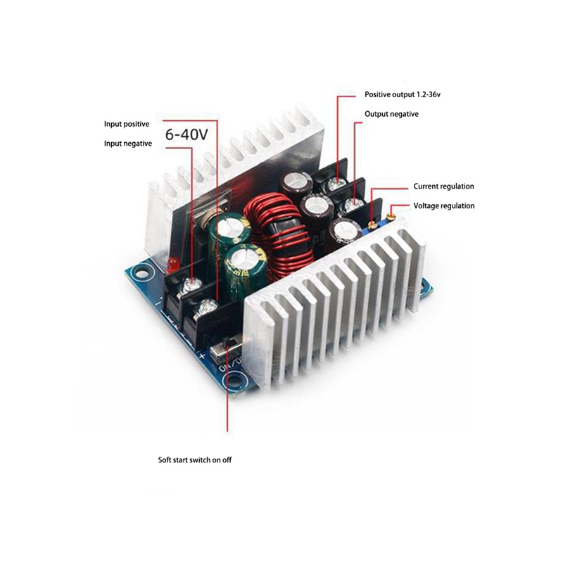 300w-20a-dc-dc-โมดูลแปลงบั๊ก-สเต็ปดาว์น-ปรับได้-ควบคุมแรงดันไฟฟ้าคงที่-พาวเวอร์ซัพพลายไดรเวอร์