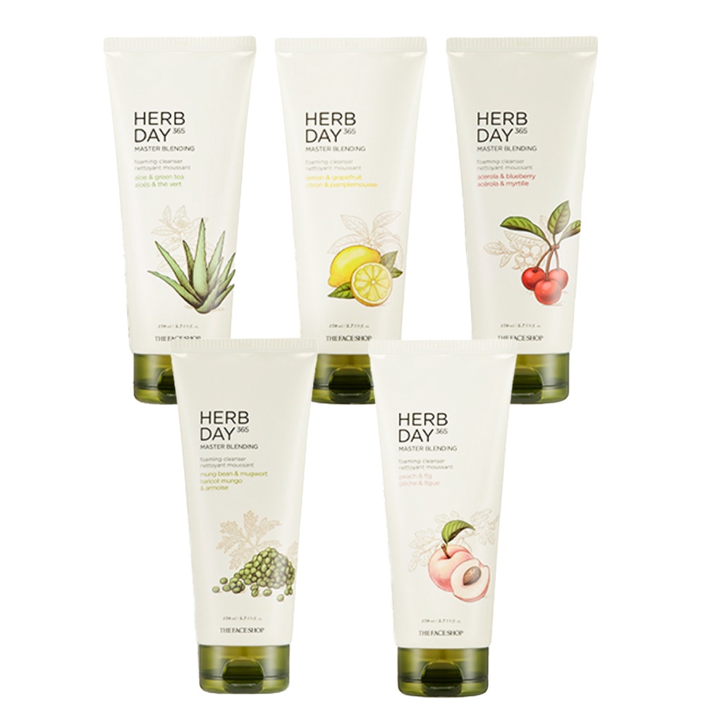 the face shop herb day foam cleanser โฟมล้างหน้า 170ml | Shopee Thailand