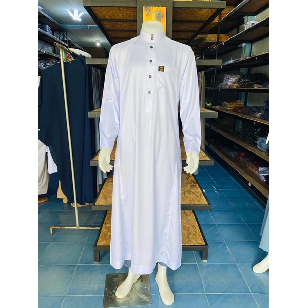 ภาพหน้าปกสินค้าเครื่องแต่งกายมุสลิมชาย ชุดโต็ปสีขาวล้วนผ้าฮารอมัย จากร้าน lukmanstshop บน Shopee