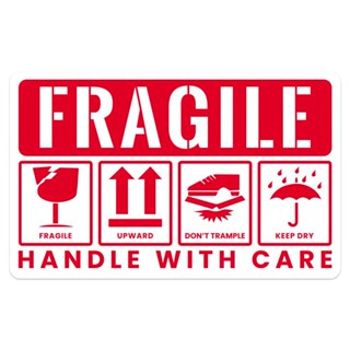 สติกเกอร์ฉลากคําเตือน "Handle With Care" 5*8 ซม. 50 ชิ้น ต่อแพ็ค