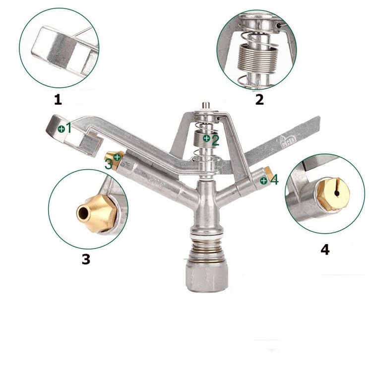 สปริงเกอร์รดน้ำต้นไม้-สปริงเกอร์รดน้ำ-สปริงเกอร์สนามหญ้า-แบบตีน้ำ-ฉีดน้ำระยะไกล-เกลียวใน-1-นิ้ว-360-องศาหมุนรอบตัว