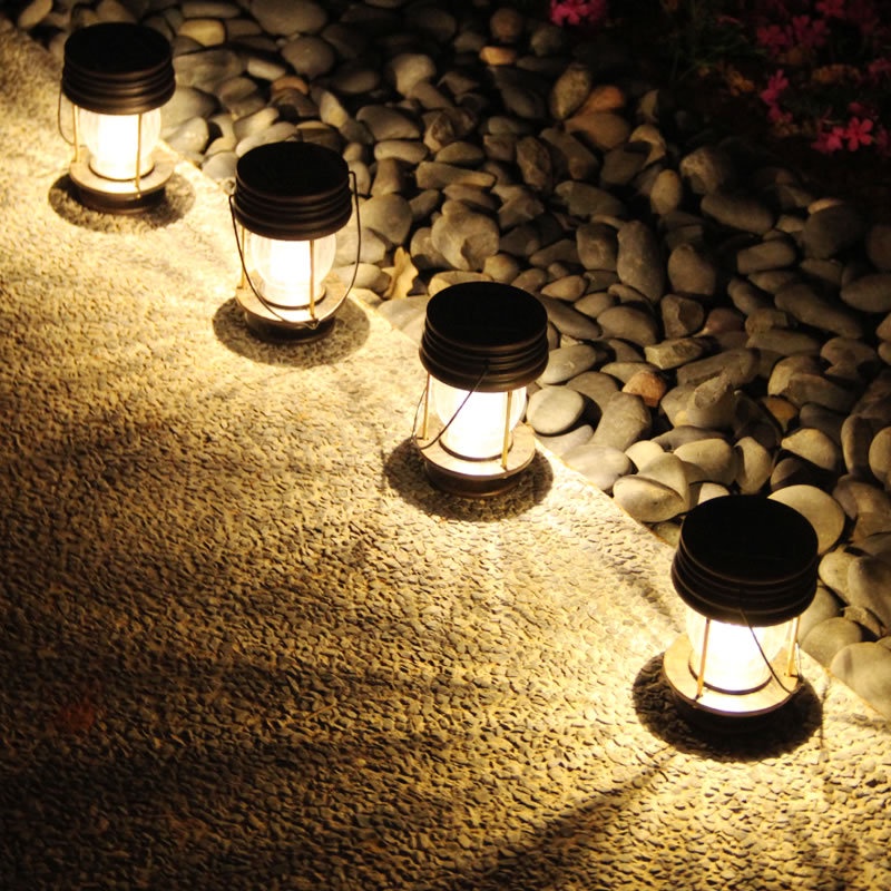 โคมไฟกลางแจ้งแสงอาyeya-ทิตย์แสงอาทิตย์ด้านหลังโคมไฟสนามหญ้าแขวนโคมไฟแขวนสวนโคมไฟสวนโคมไฟตั้งแคมป์